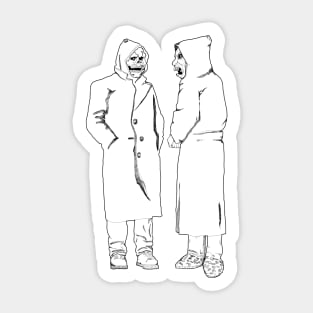 brand new - the devil and god Sticker